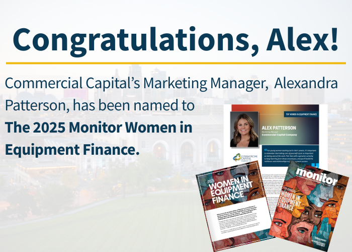 Alex Patterson Named One of Monitor’s Top 50 Women in Equipment Finance 